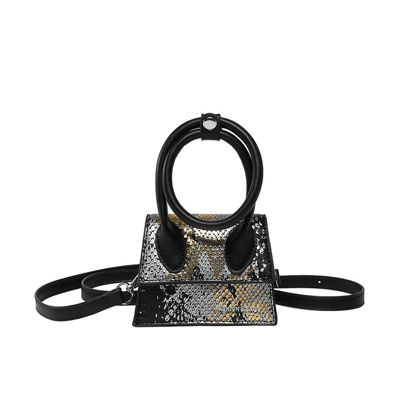 Designer Pack Snake Skin Pattern Handheld Mini For Women New Summer Trendy Small Square Bag With One Shoulder Free Shipping