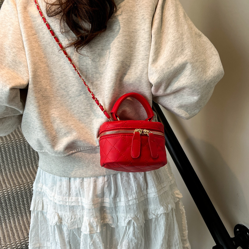 Summer new mini women's 2025 diamond grid chain key handbag stylish versatile crossbody bag