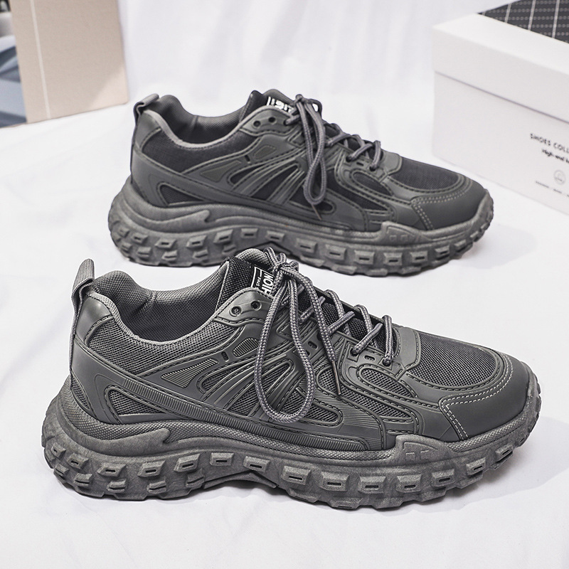 Spring New Breathable Mesh Casual Shoes Sports For Men S Korean Edition Trendy And Versatile Thick Sole Anti Slip Casual Running Dad Shoes Ddmysaturn