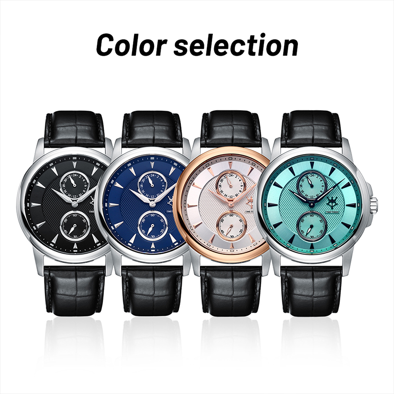 TIMETOKEN Fashion Casual Quartz Men's Sapphire Mirror Waterproof Watch