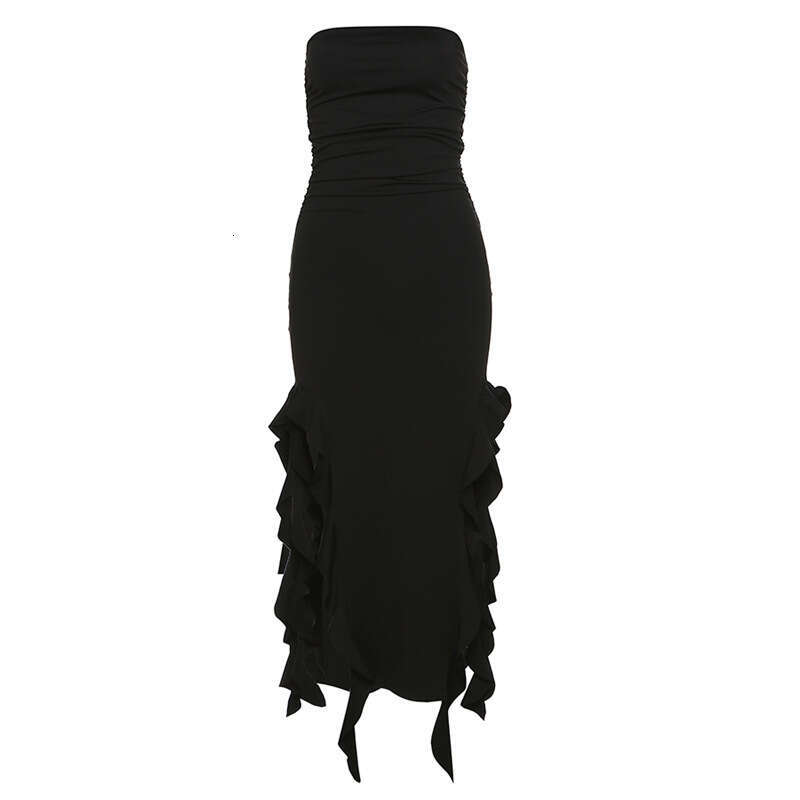 Women Clothes Dress Wind Spring Fashion Trendy Women S New One Shoulder Strapless Hip Hugging Slim Fit Irregular Dress KQ