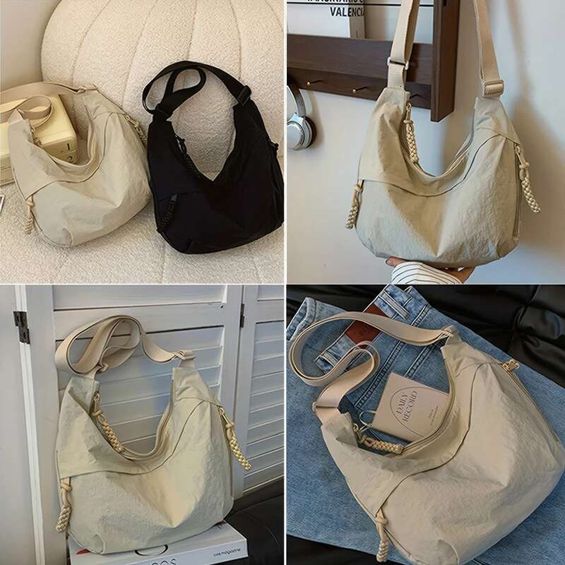 Fashion All-Match Shoulder Messenger Bag, Large Capacity Daily Commuting Sports Leisure Dumpling Underarm Bag