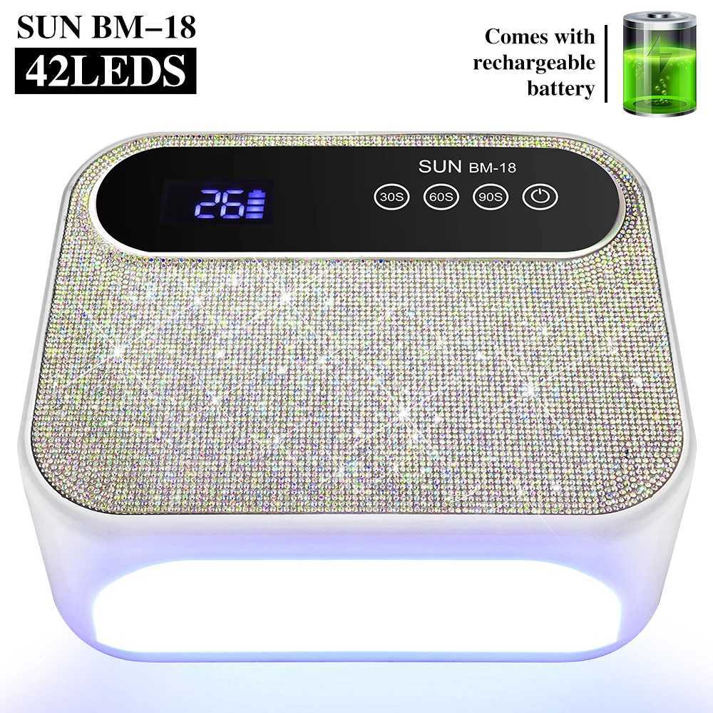 Rechargeable UV 42LED Nail Lamp Professional Gel Polishing Curing Nail Lamp Diamond Design Professional Manicure Dry Light W250513