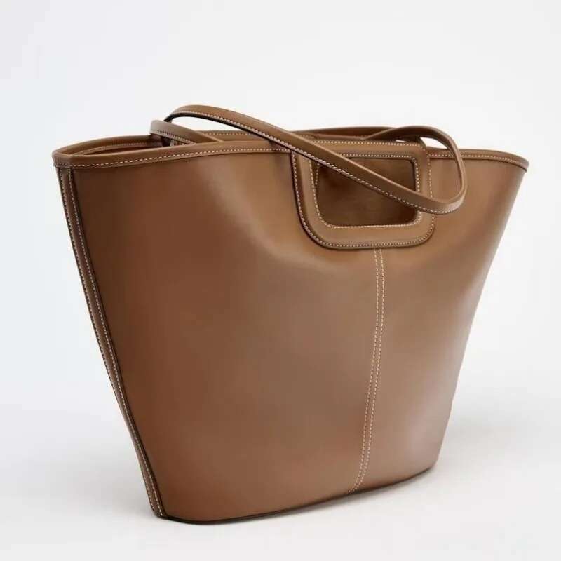 2025 Spring New Product Thread Cutting Decoration Large Capacity Handbag Single Shoulder Shopping Tote Bag