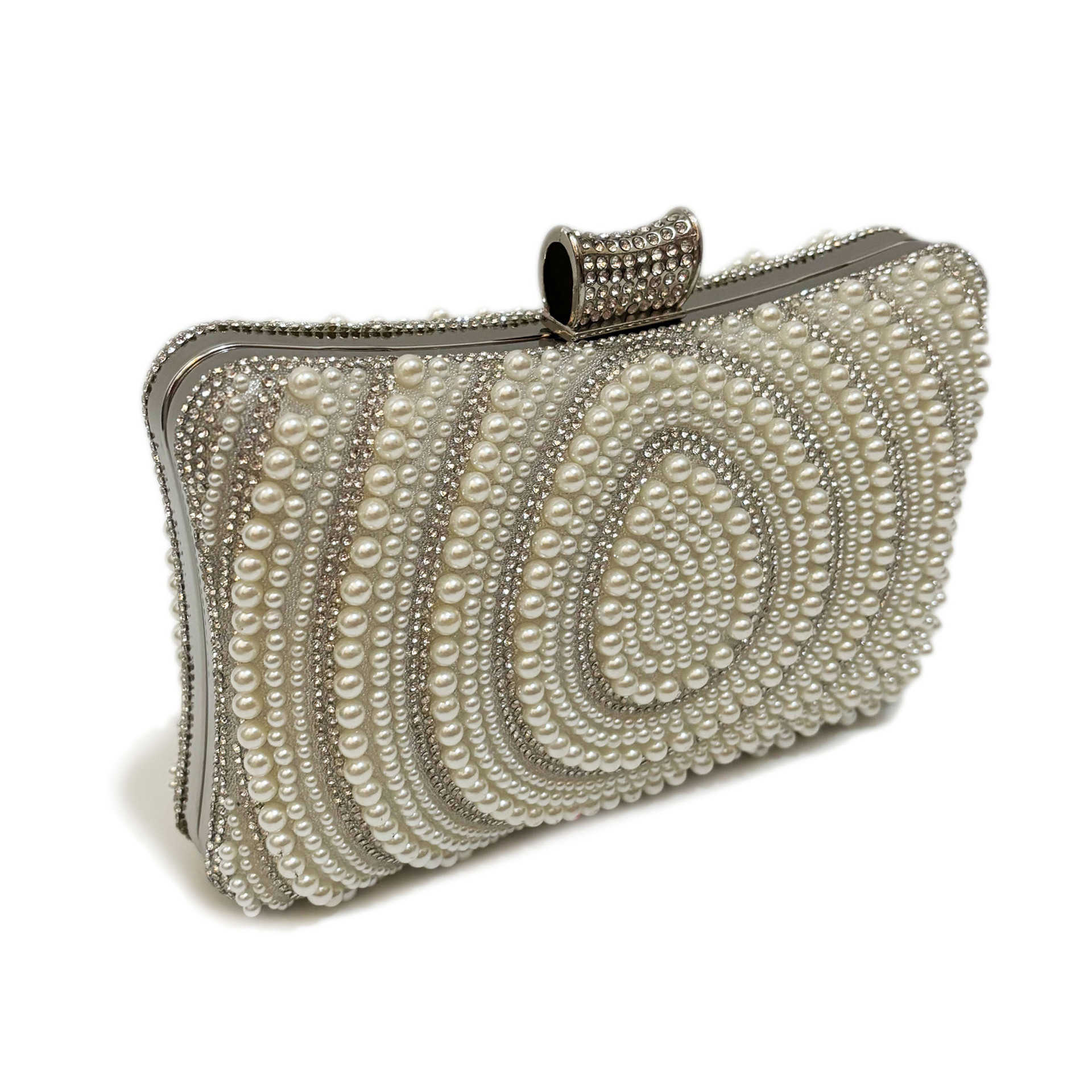 Hot selling double-sided pearl dinner dress handbag with one shoulder and crossbody for women