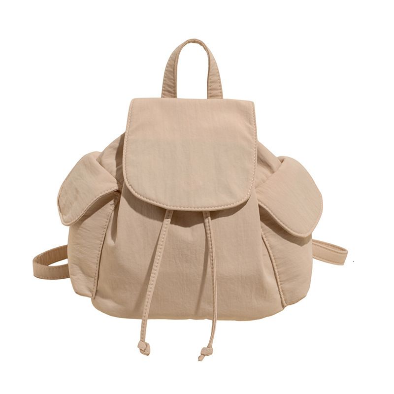 Korean version simple women's 2025 summer new large capacity shoulder bag fashion sports drawstring backpack