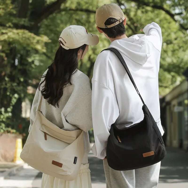 One Shoulder Bag Japanese Women Men Shoulder Crossbody Bag Large Canvas Messenger For Student Brand Book Bags Female Handbag Satchels KQ
