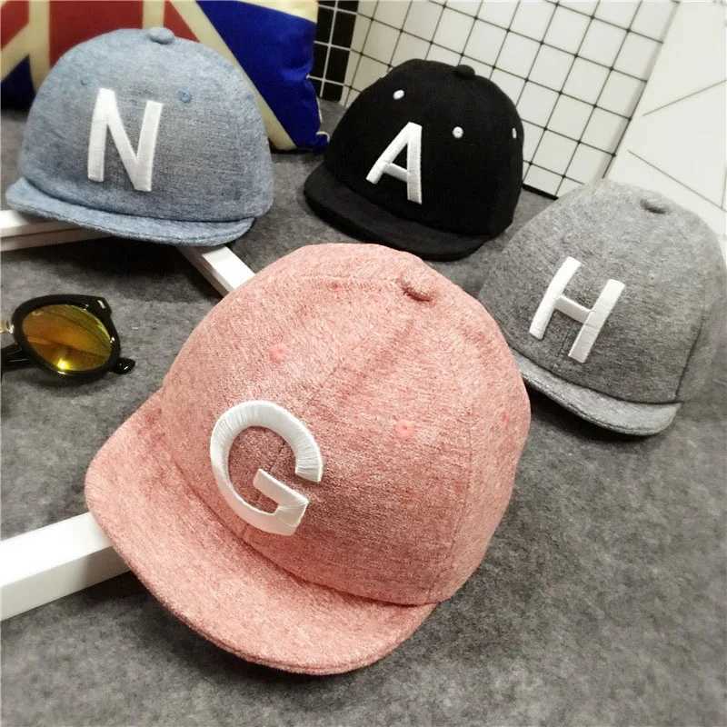 Spring Summer Baby Boy Hat Cap Letter Toddler Baby Baseball Cap Cotton Adjustable Visor Sun Hats Kids Girls Peaked Cap R250512