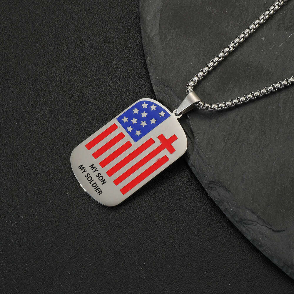 New American - Inspired Stainless Steel Necklace Sets for Men and Women for Independence Day and Weddings