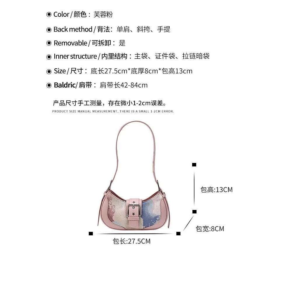 Colorful Unique Design Denim Handheld Halfmoon Bag With Premium Quality Women Popular And Fashion Shoulder Handbag For Party