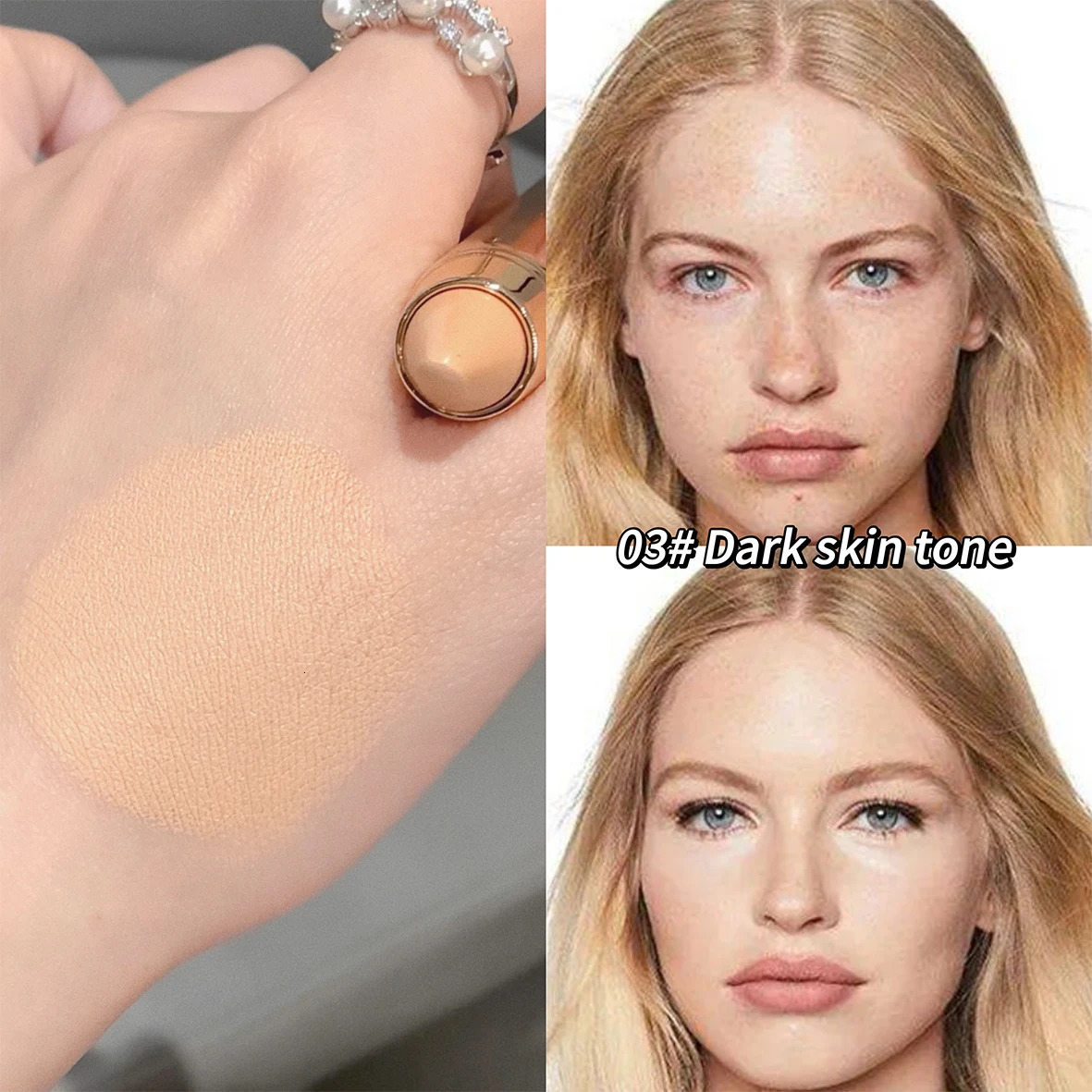 3 Colors Natural Dimensional Concealer Lightweight Hydrating Delicate Concealer for Dark Eye Circles Pimple Marks 250512