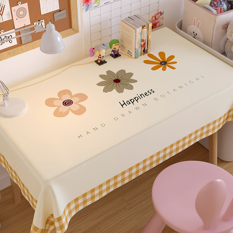 A897 tablecloth waterproof and oil-proof washable rectangular tablecloth coffee table mat tablecloth light luxury