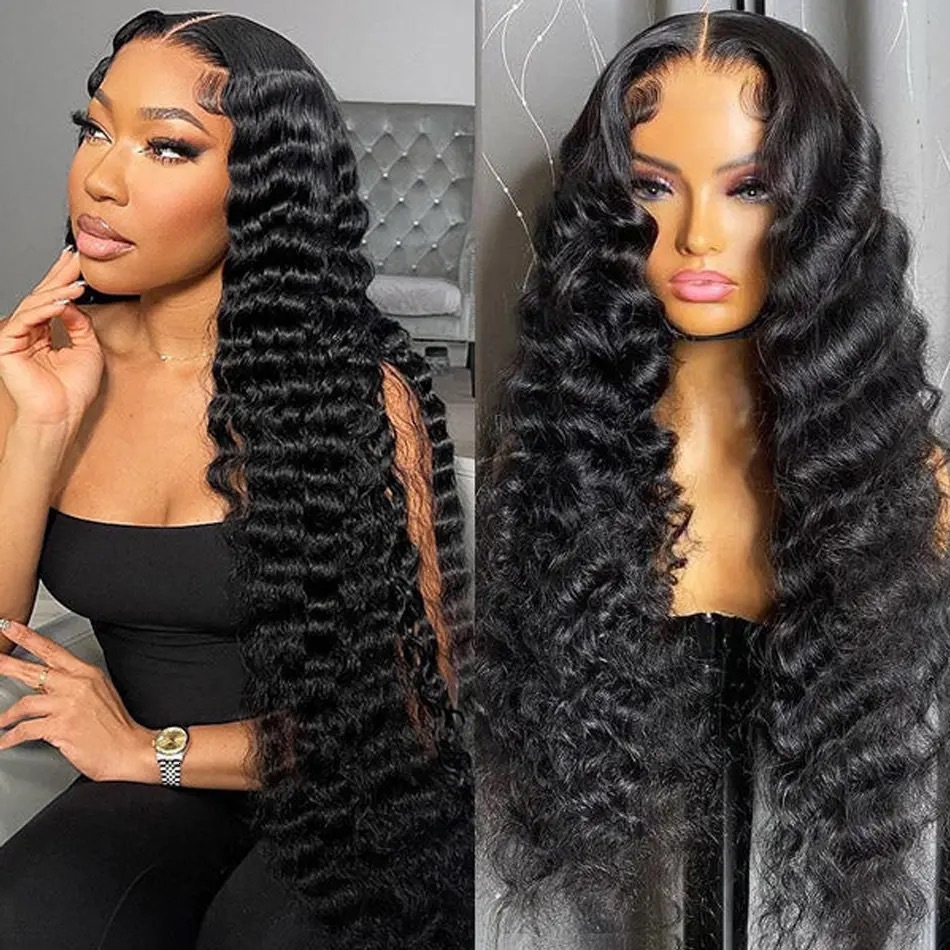 New 2024 Product Front Lace Wig Womens Lace Wig Set Handmade Small Roll Long Roll Hair Latin American Roll