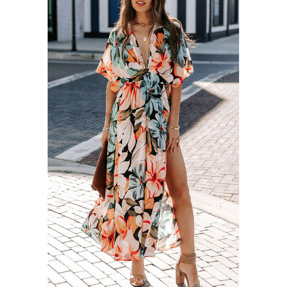 Women Clothes Dress Summer Women S New Sexy High Waist Fashion Printed Split Dress For Women KQ