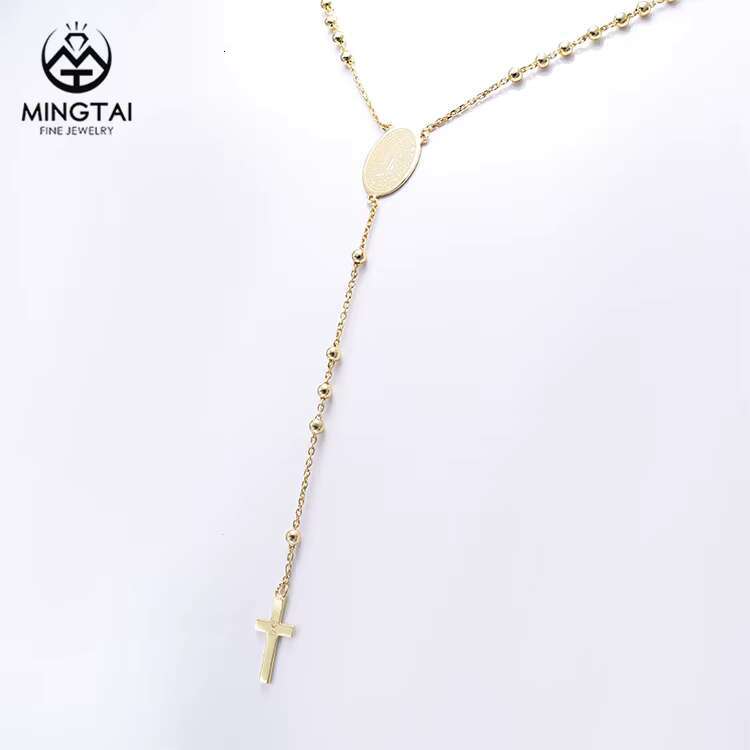 32.0 inch long fashionable and exquisite cross pendant sier necklace, women's gold necklace