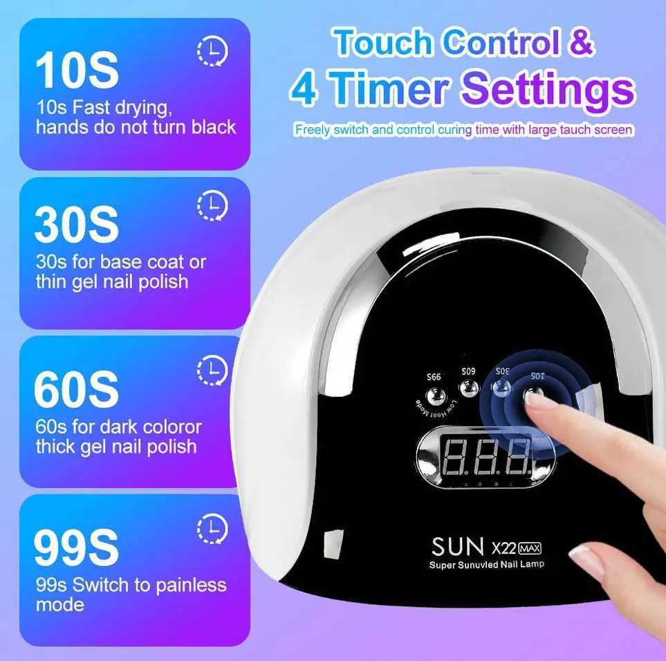 Professional Nail Light Therapy Machine Drying Light Cures All Gel Nail Polishes with Automatic Sensor UV LED Nail Polish W250513