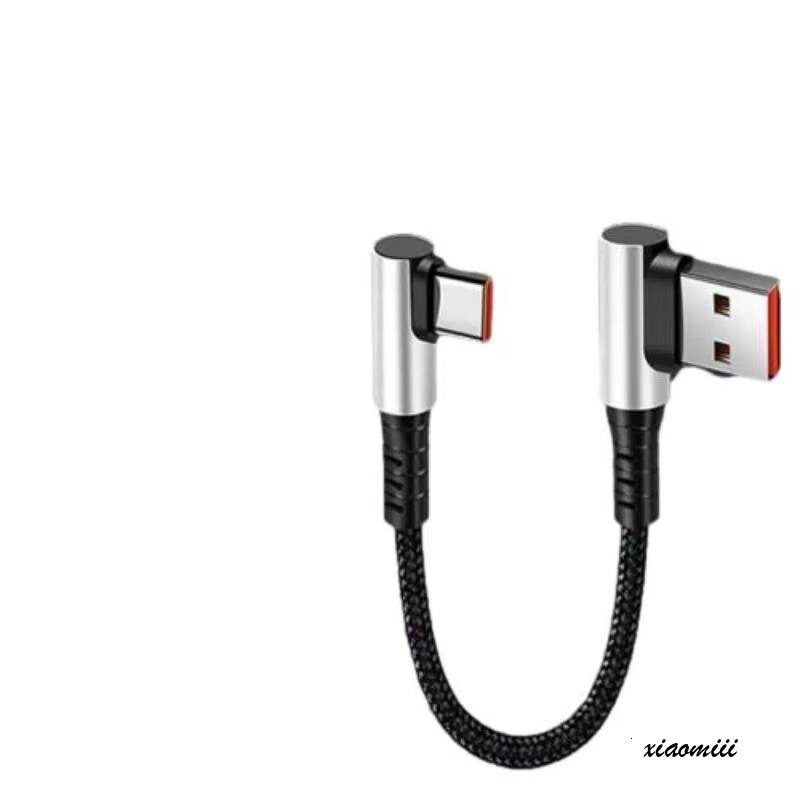 90 to USB-C Fast 1-Foot (12 Inch) PD 65W Right Angle Wire Short Charging Cable for Gaming and Mobile Power