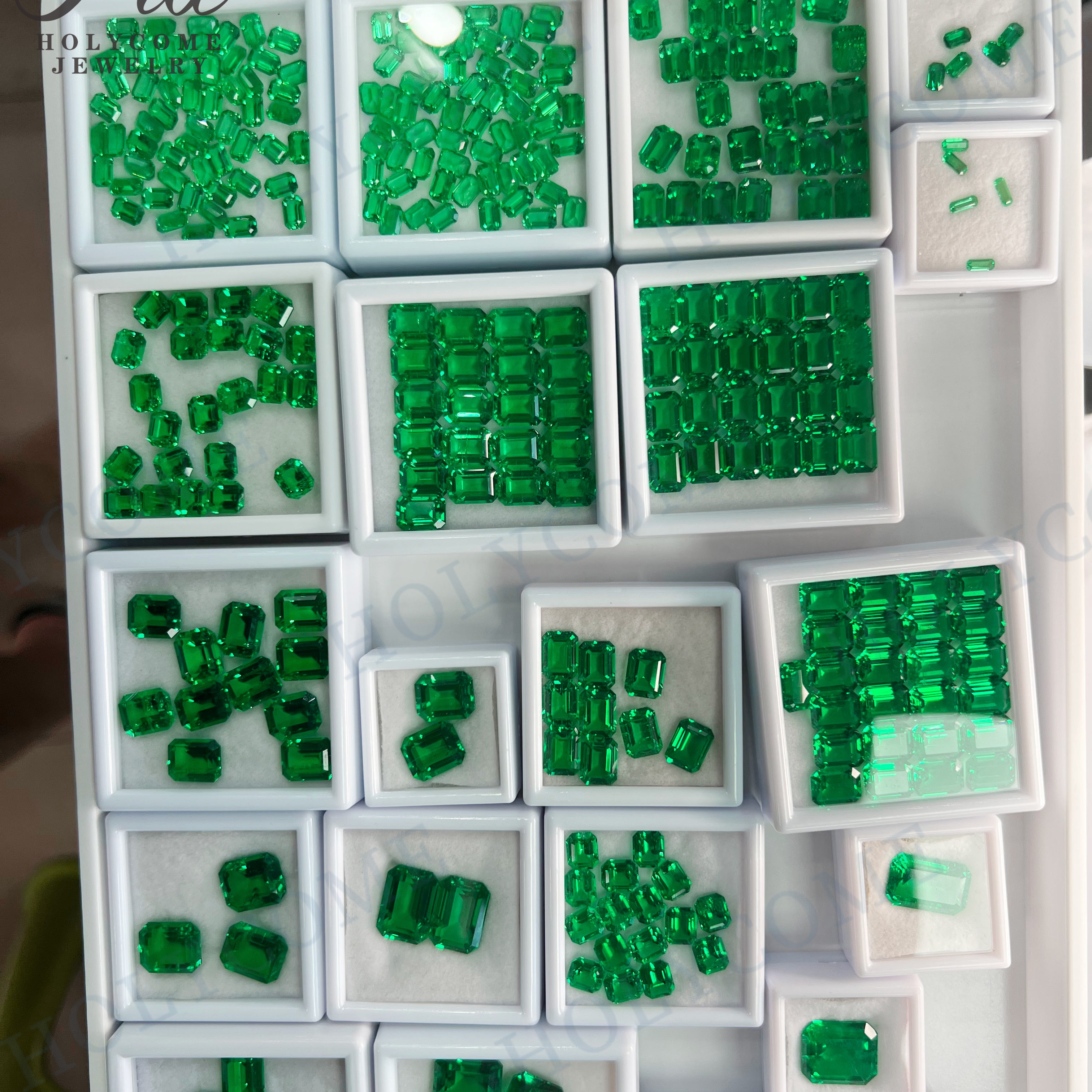 Lab Grow Emerald High Quality Loose Emerald Gemstone Shape Colombia Hydrothermal Synthetic Lab Created Emerald Diamond for Jewelry