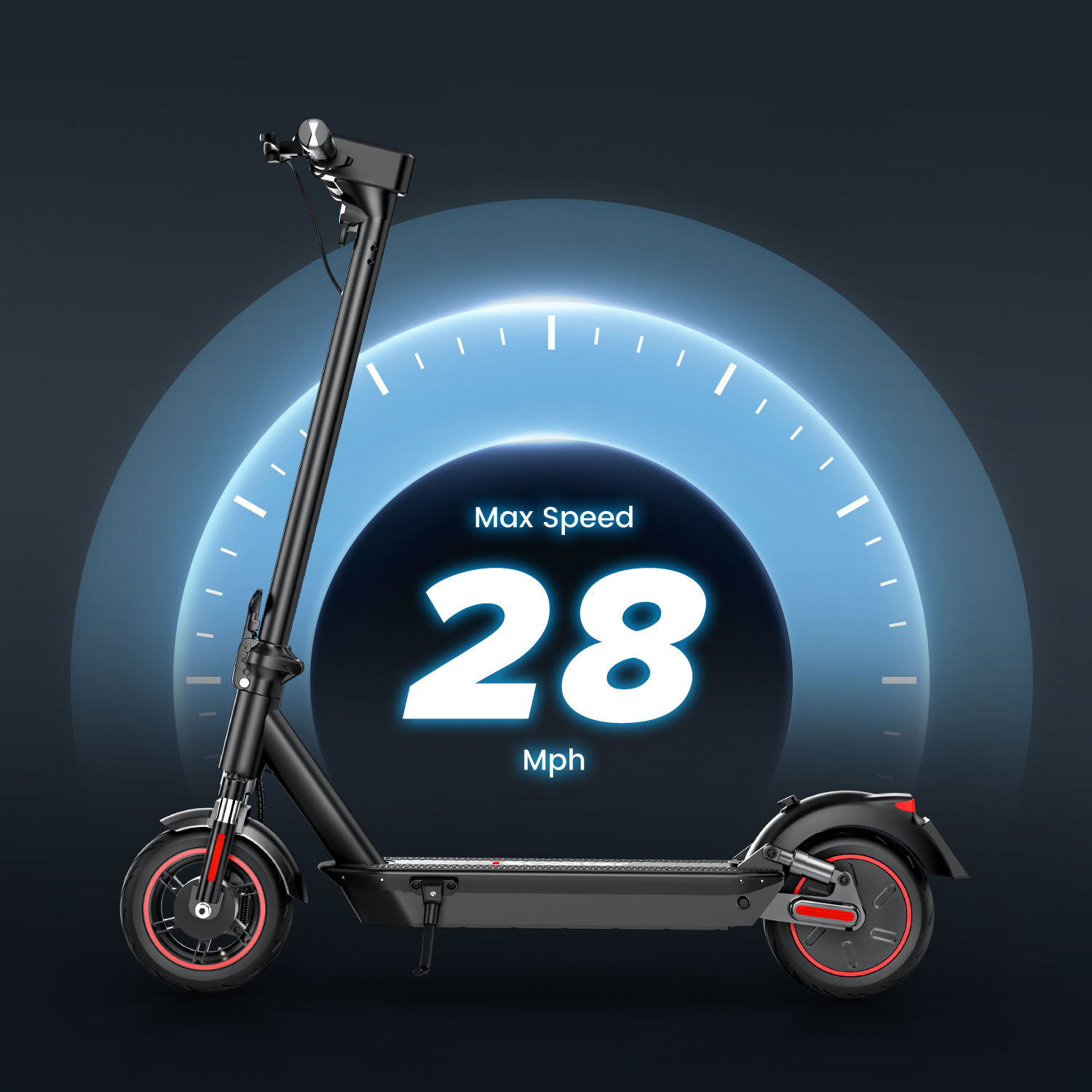 iScooter i10MAX 10 inch Electric Scooter with APP Offroad 750W Folding E-Scooter 48V 18AH Battery 45km/h Max Speed 96KM Range