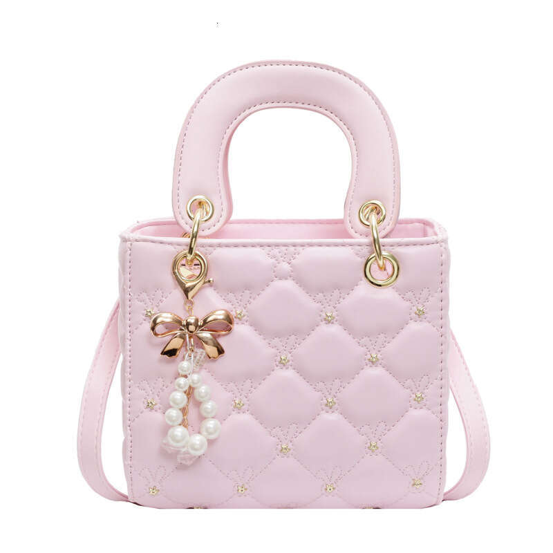 High end small fragrant style for women 2025 new niche design fashionable internet celebrity handbag diamond grid crossbody bag