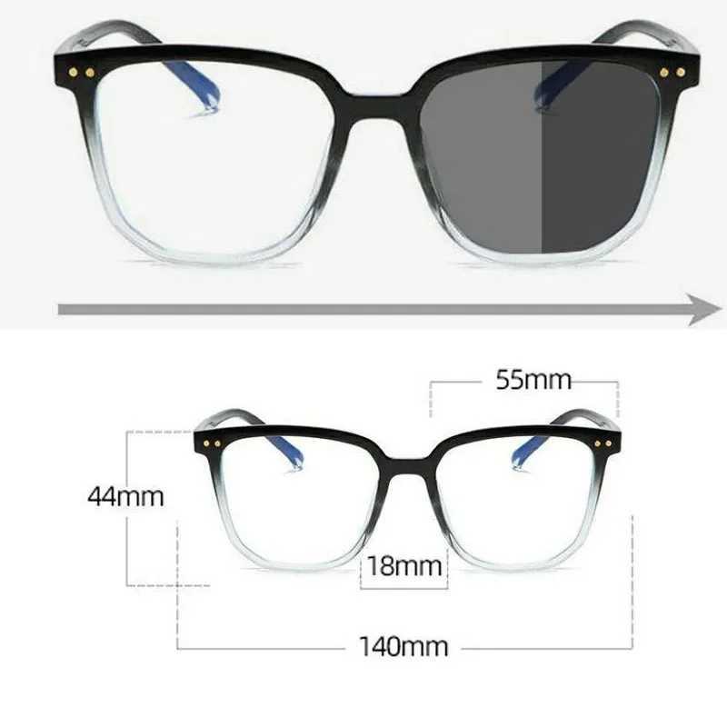 Ultralight Vintage Square Minus Glasses Unisex Women Men Photochromic Myopia Glasses Finished Sunglasses Eyewear Diopter To -6.0 W250513