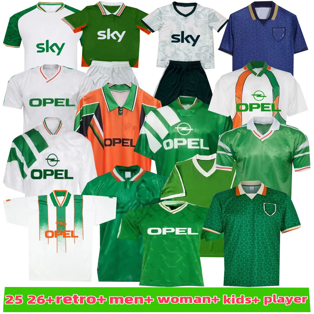 25 26 Ireland Match Away KEANE IreLAnDs soccer jersey Retro 88 90 92 94 Ireland Home classic vintage Irish McGRATH de foot Soccer STAUNTON HOUGHTON McATEER football