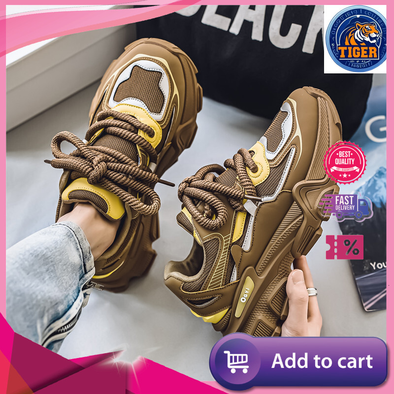 Ddmytiger Internet Celebrity New Spring Mesh Breathable Casual Men S Height Increasing Sports Dad Trendy Shoes Outdoor Shoes
