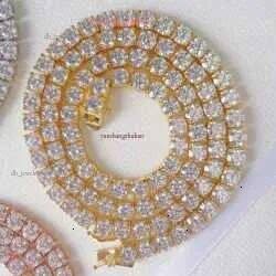 Fashion Jewelry Hip Hop Necklace Pass Dia Tester 5mm Vvs Moissanite Iced Out Tennis Chain for Men Women