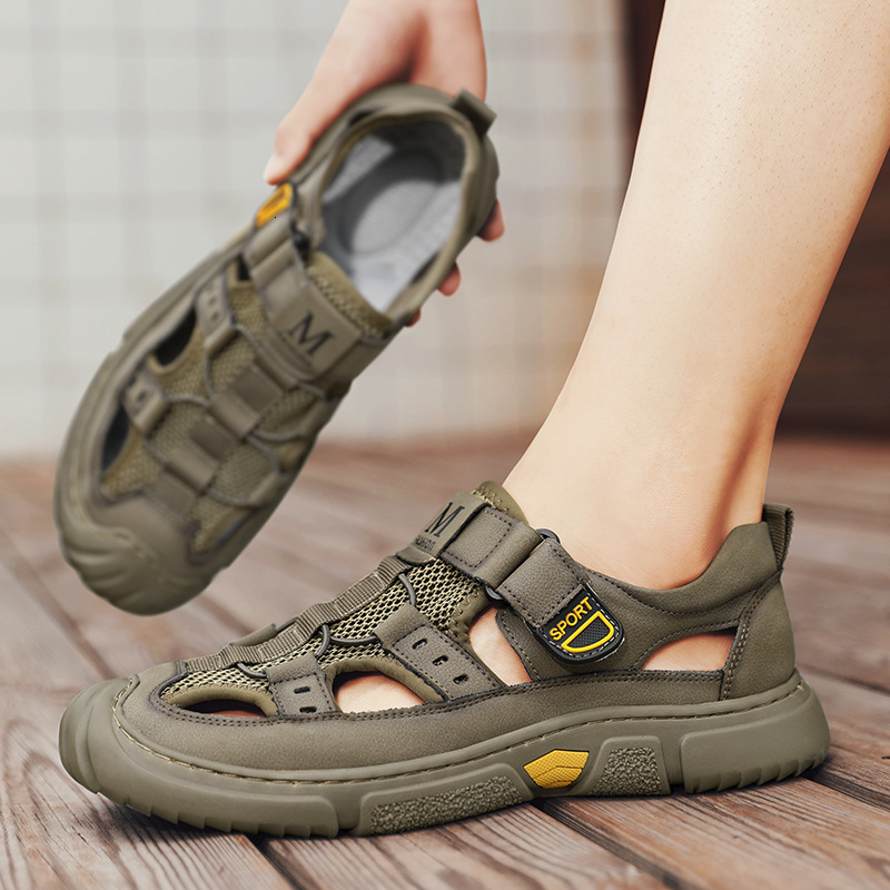 Sandals Men In Summer New Beach Shoes For Outdoor Activities Hollowed Out Casual Shoes Casual Toe Caps Water Wading Shoes Sports Sandals Ddmysaturn