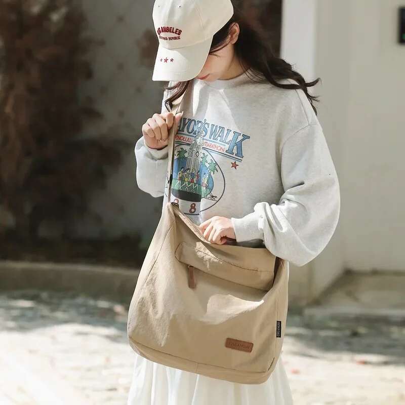 One Shoulder Bag Japanese Women Men Shoulder Crossbody Bag Large Canvas Messenger For Student Brand Book Bags Female Handbag Satchels KQ