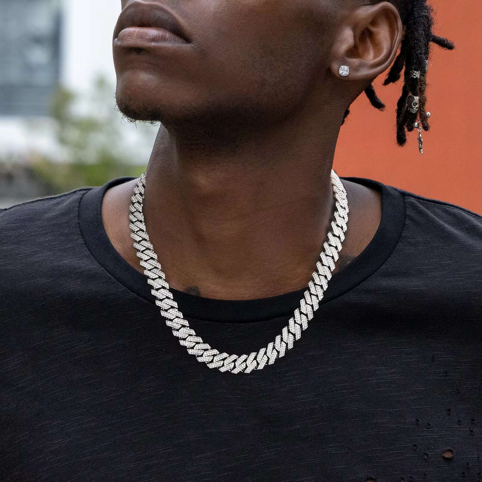 12MM Link Chain 14K Gold Plated Cubic Zirconia Hip Hop Fine Jewelry Gift Mens Iced Out Miami Cuban Necklace for Men Women