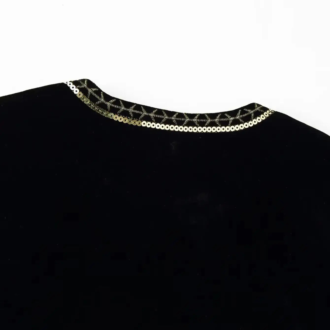 ZBZA Womens Vintage Embroidered Vest Sequined Loose Round Neck Sleeveless Casual Cropped Spring Summer Female Chic Top 250506