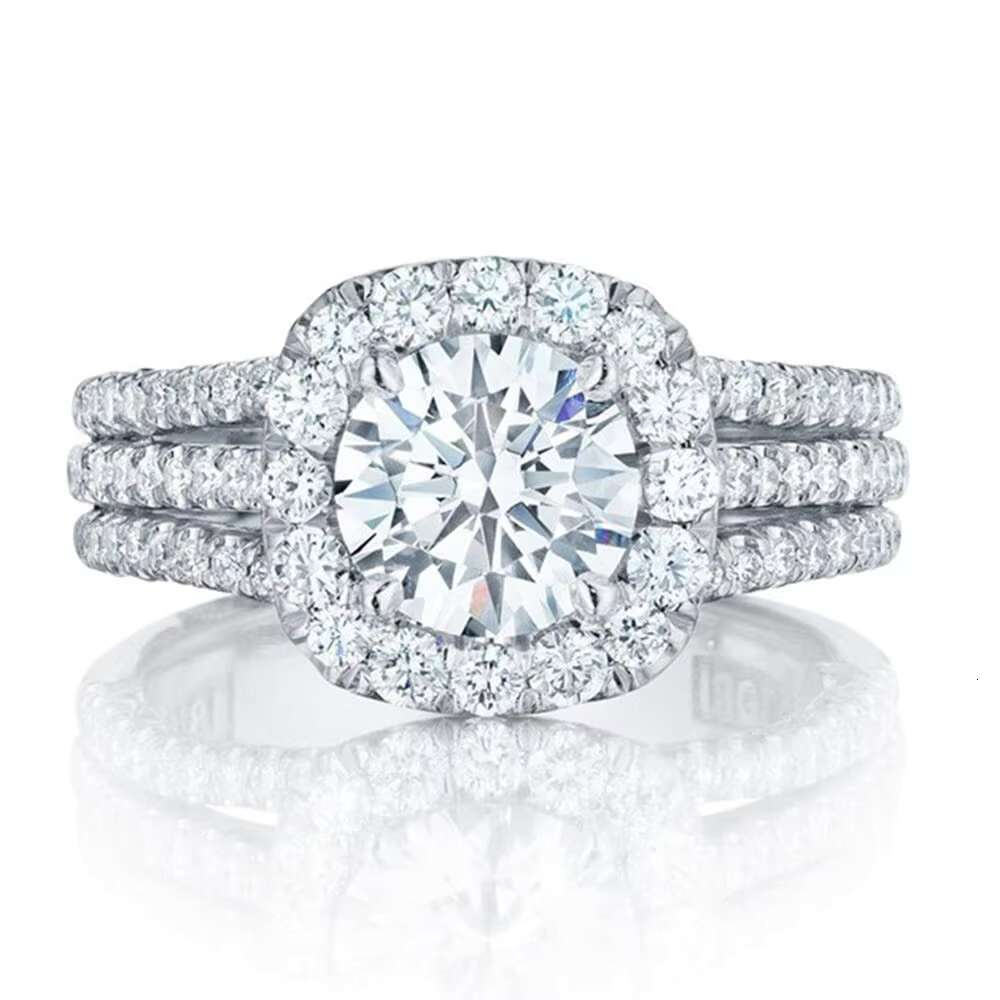 Europe America Hot Sale Wedding Ring Jewelry New Engagement Lab Grown Diamond Womens Ring 18K White Gold Rings
