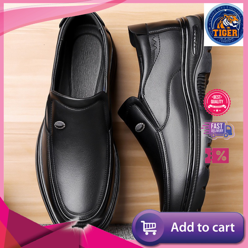 Ddmytiger Summer New Style Men S Business Dress Leather Soft Soled Breathable Middle Aged Dad Shoes Outdoor Shoes