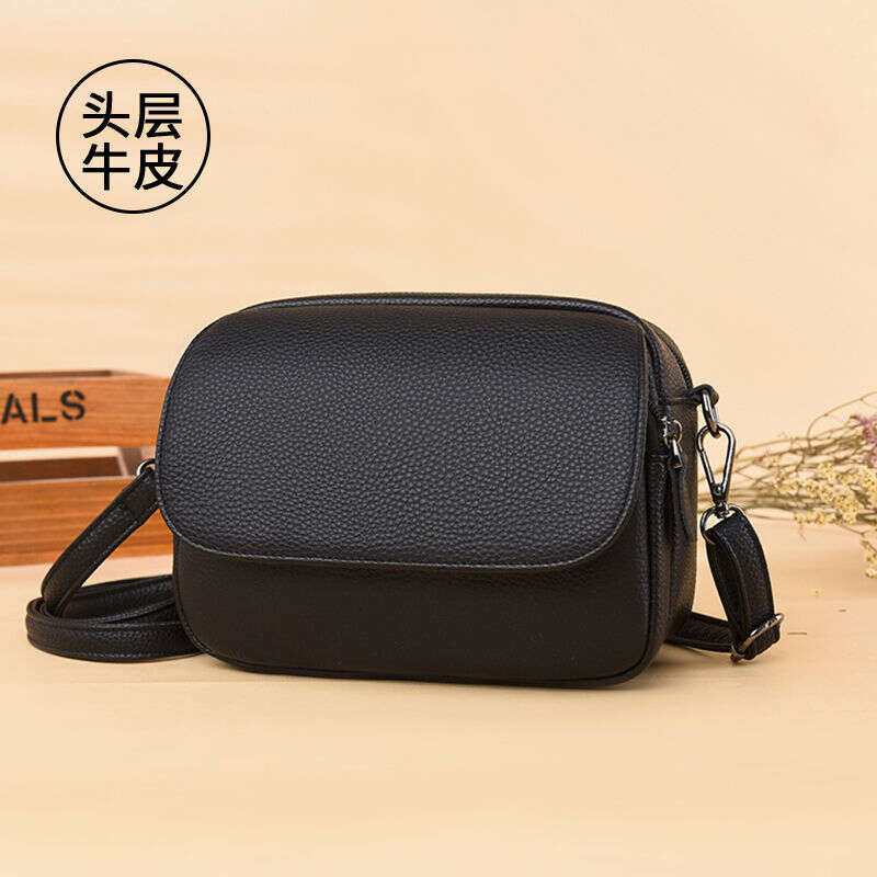 Genuine top layer cowhide 2025 new fashionable and versatile soft leather trendy women's shoulder crossbody small bag
