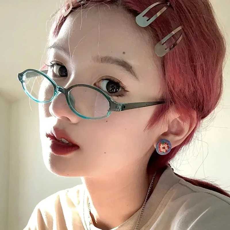 Women Fashionable Myopia Glasses Trendy New Small Frame Near Sight Eyeglasses for Female Men Vintage Oval Computer Eyewear W250513