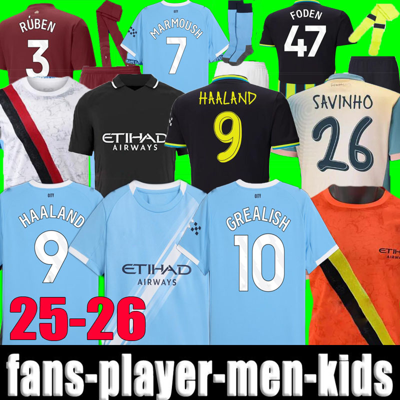 3XL 4XL 24 25 26 FODEN HAALAND soccer jerseys Fourth KOVACIC JOAO CANCELO Mans aldult kids kit DOKU 2025 City GREALISH DE BRUYNE RUBEN BERNARDO MAHREZ football shirt