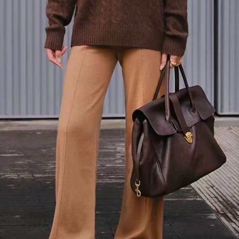 Leather Satchel Tote Top Handle Handbag Designer Shoulder Large Capacity Street Cross Body Bag For Women Man