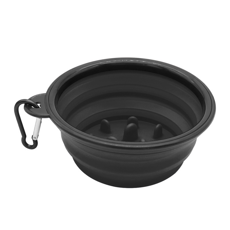 Silicone Pet Foldable For Dogs Anti Tipping Dog Bowl Slow Food Bowl Supplies