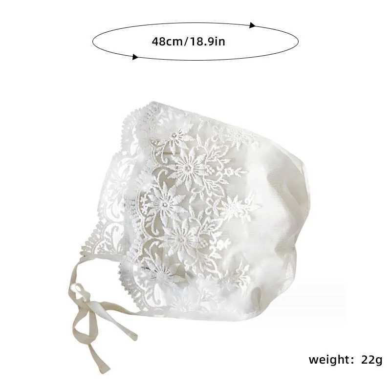 Lace Embroidery Flower Baby Hat Summer Breathable Mesh Infant Girl Bonnet Cap Newborn Photography Props R250512