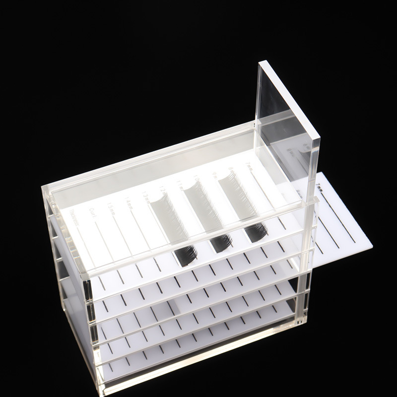 Five-layer Transparent Acrylic Grafting Eyelash Storage Tool Box With Scales
