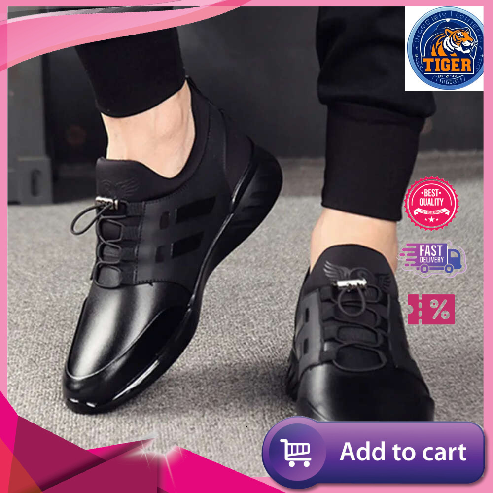Ddmytiger Lightweight Mens Sneakers Running Rubber Males Breathable New Vulcanize For Men Height Increase Leather Shoes Outdoor Shoes