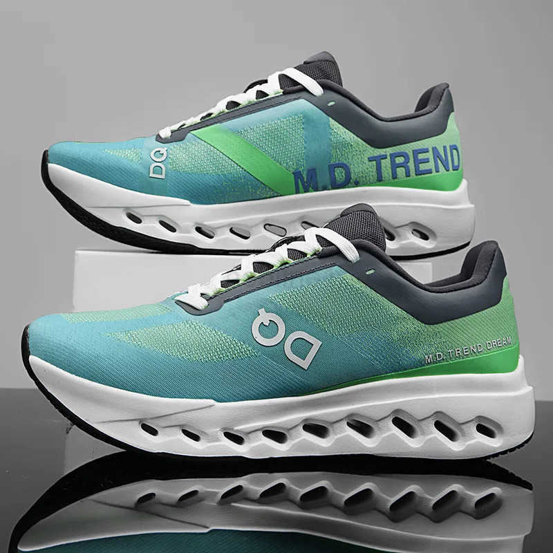 2025 New Men Sports Marathon Air Cushion Running Shoes Breathable Lightweight Massage Athletic Nonskid Casual Outdoor Sneakers Z250513