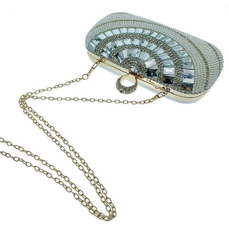 Jingcross New Pearl Bag Water Drop Banquet Bag Dress Garden Versatile Handheld Cross Shoulder Single Shoulder Women's Bag