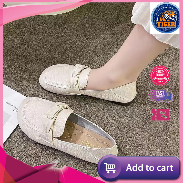 Ddmytiger Waterproof soft-soled lazy shoes can be worn in spring autumn with a one-foot heel casual, anti-slip flat-bottomed four-season bean single-s