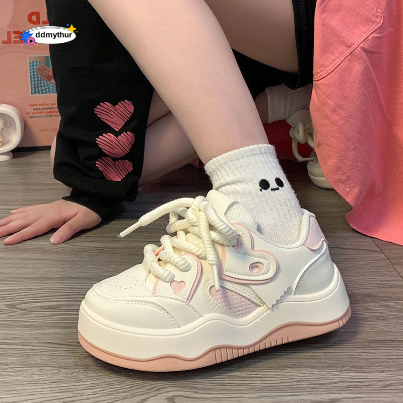 Little White New 2024 Spring Autumn Versatile Instagram Trendy Small and Popular Thick Sole Casual Women's Board Shoes ddmythur