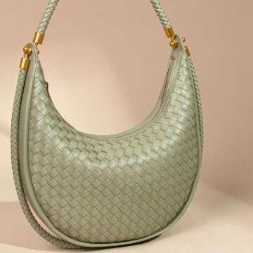 Internet celebrity woven pattern crescent armpit women's versatile 2025 spring/summer new item single shoulder diagonal cross dumpling bag