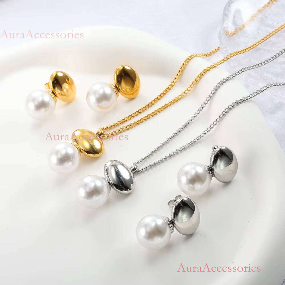 Freshwater Drop Earring Stainless Steel Jewelry Gold Plated Stud Irregular Baroque Pearl Dangle Earrings for Women