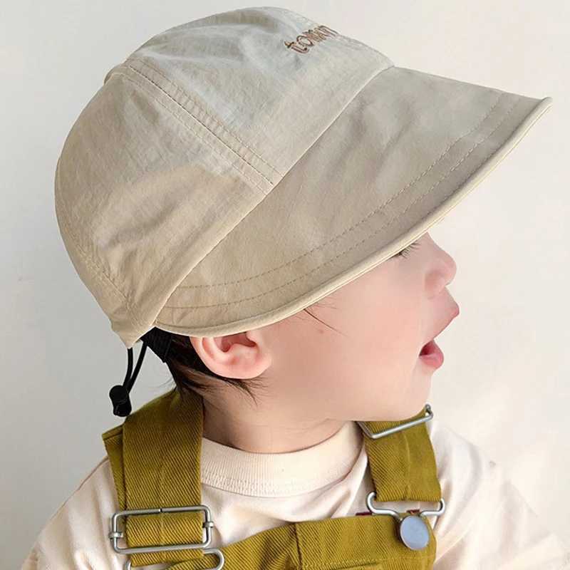 Summer Baby Sunshade Duckbill Hat 6-18Months Boys Girls Quick Drying Fisherman Cap Large Brim Children Sun Hats Infants Visors R250512