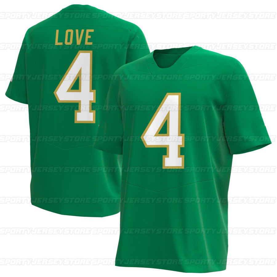 Custom Football Jersey Jeremiyah Love Riley Leonard Benjamin Morrison Beaux Collins Joe Montana Jack Kiser